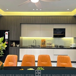 Thi công phòng khách và bếp ăn hiện đại: ảnh hoàn thiện