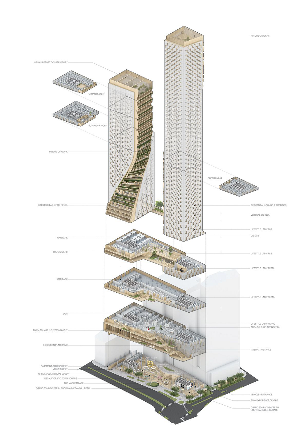Minh họa kết cấu nhà chung cư cao tầng - Sửa kết cấu nhà chung cư