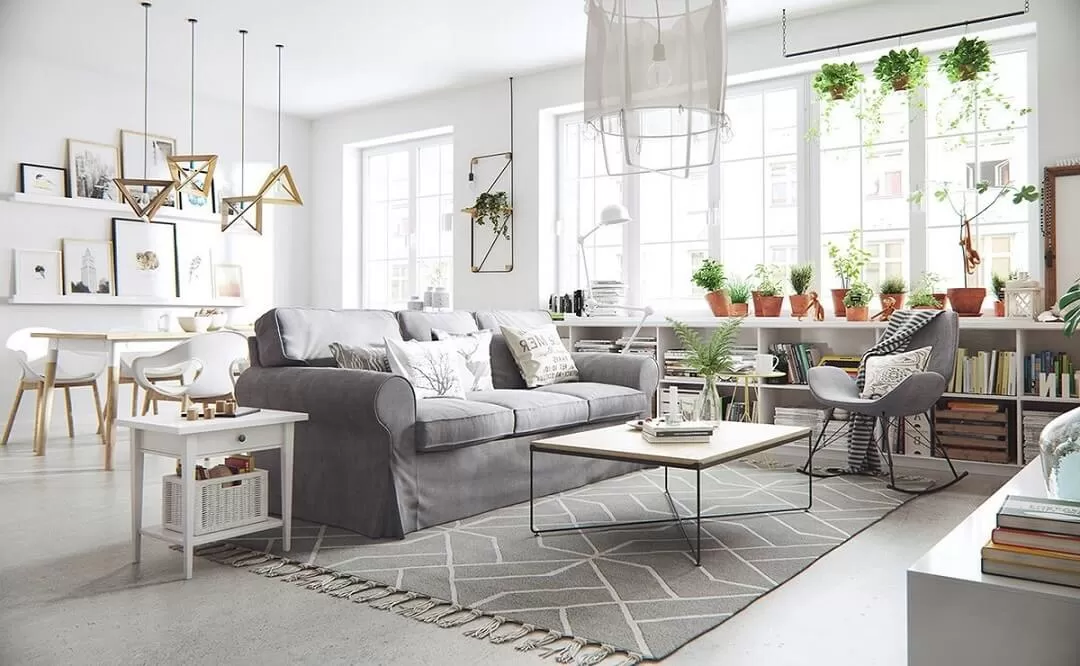 Phong cách Scandinavian rất được ưa chuộng trong thiết kế nội thất căn hộ chung cư