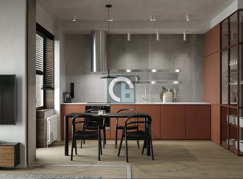 Phòng bếp chung cư căn hộ 80m2 - Chi phí thiết kế nội thất căn hộ