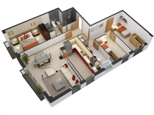 Chi phí thiết kế nội thất căn hộ 80m2