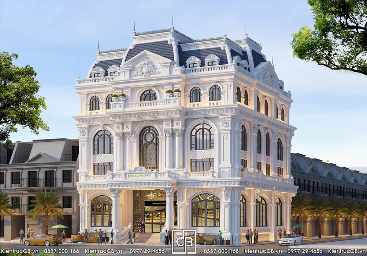 Một cách xử lý khác của Royal Building, thay đổi tỷ lệ cửa và chi tiết trang trí