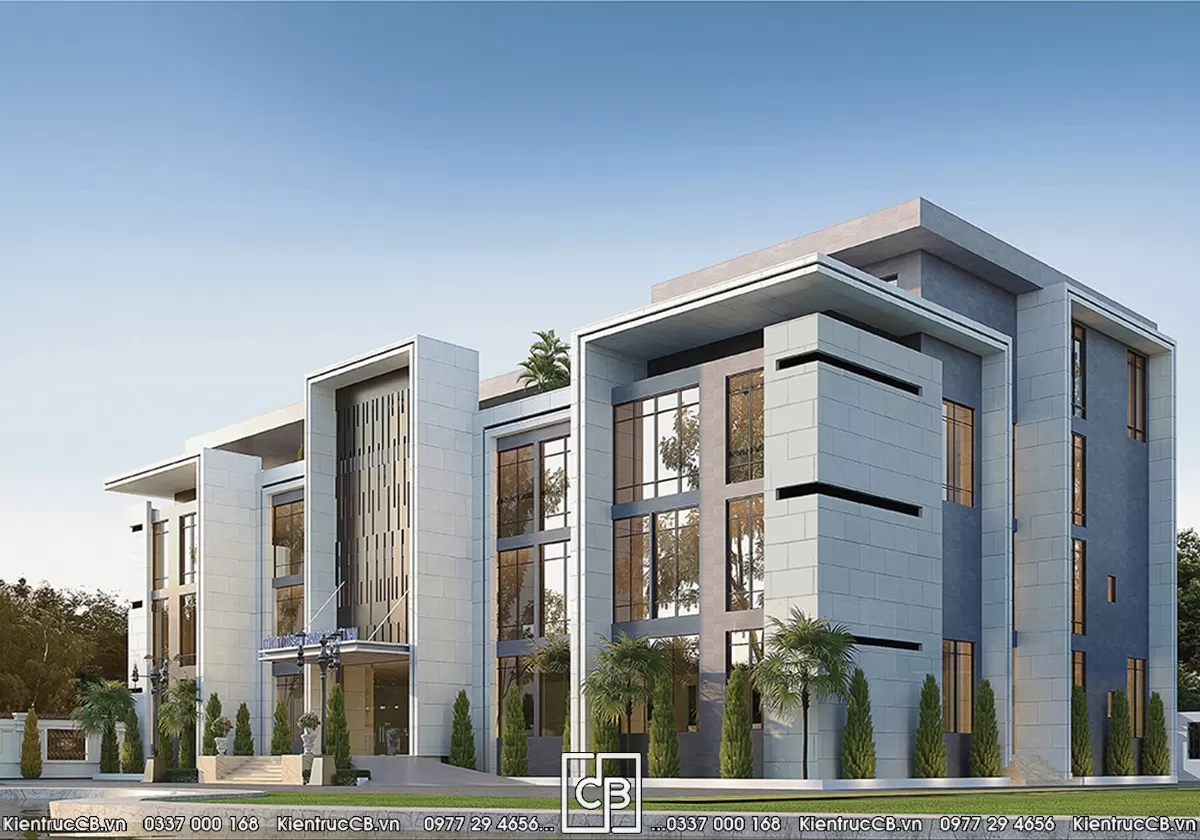 Góc nhìn chéo từ mặt bên của phương án PTG hiện đại
