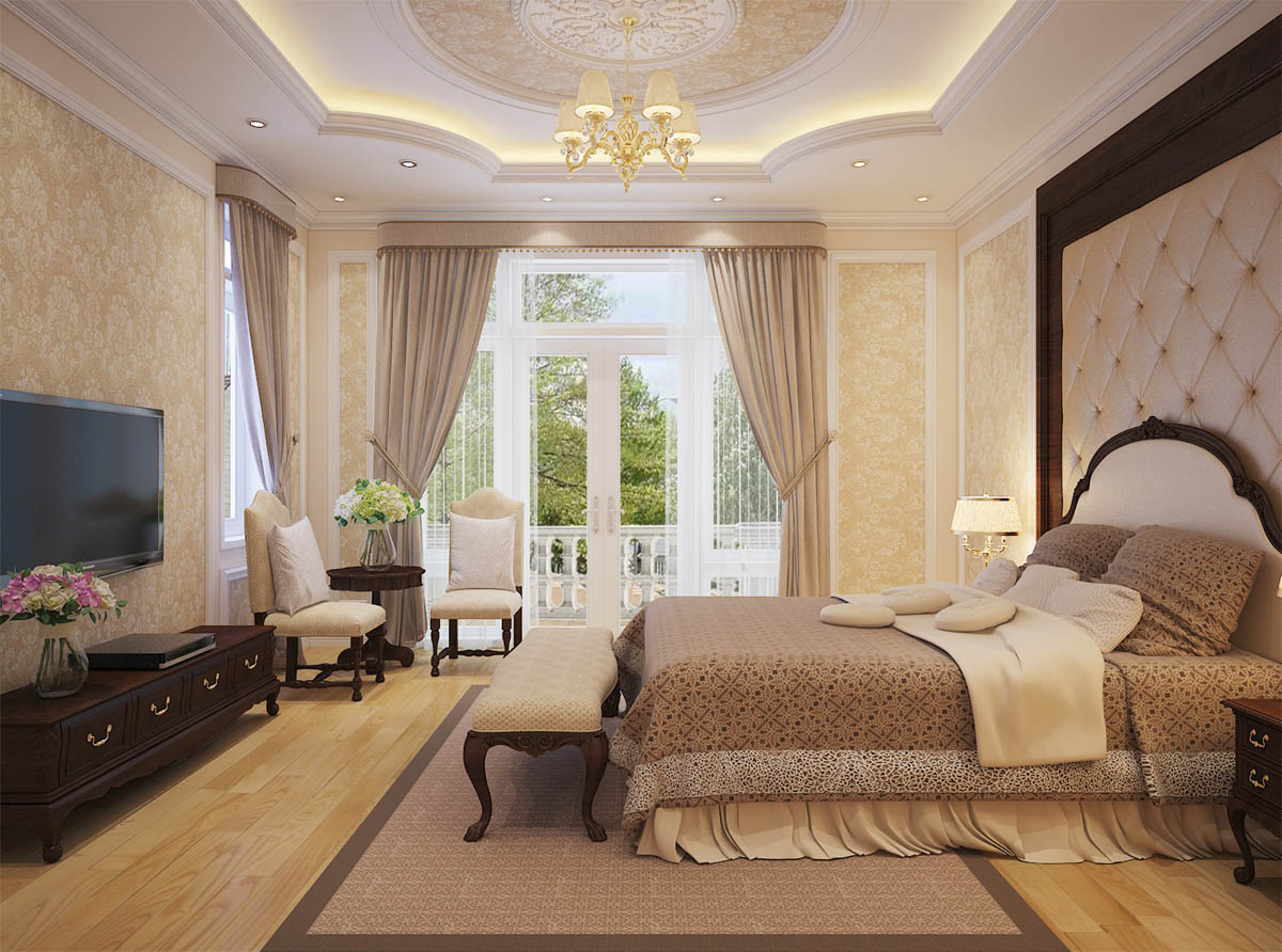 Thu hút mẫu thiết kế nhà phố 4 tầng tân cổ điển đẹp mắt