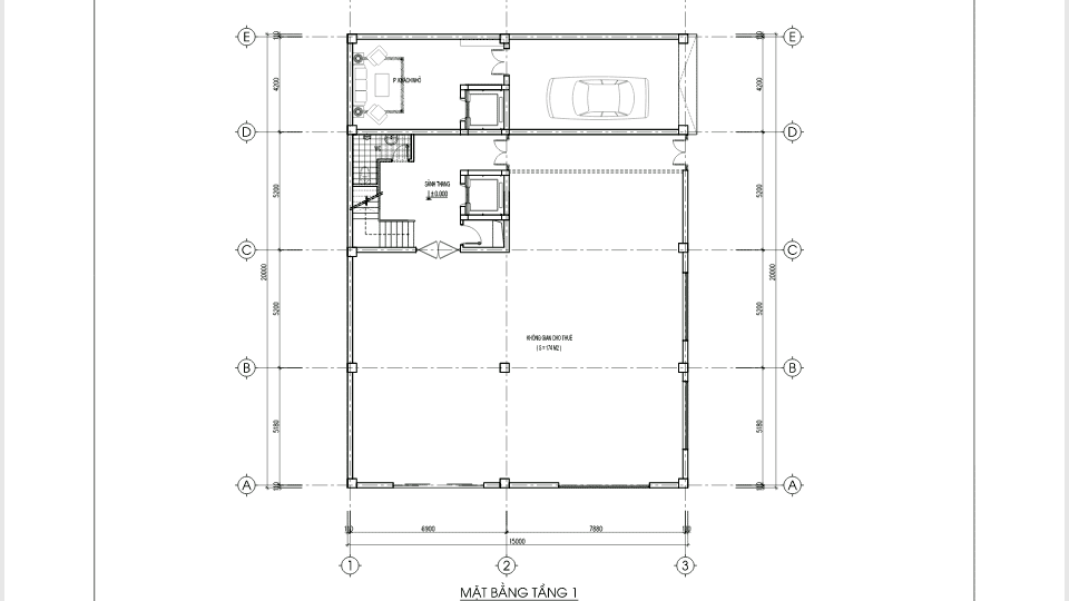 Mặt bằng biệt thự 5 tầng