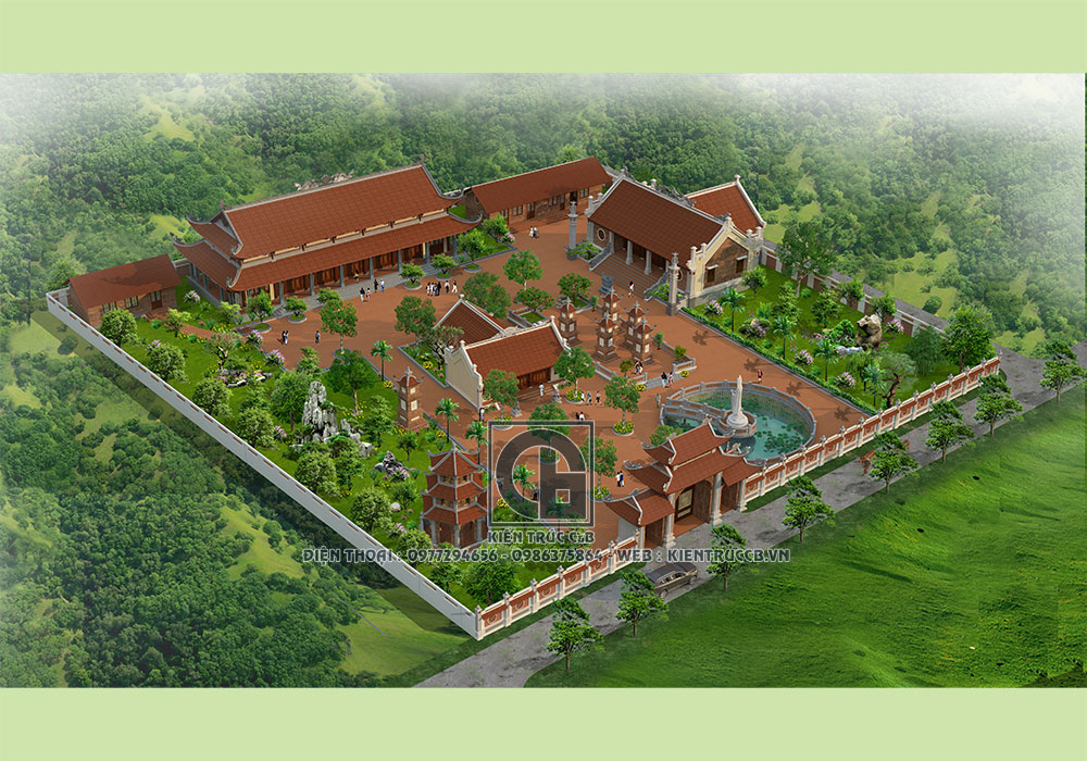 Thiết kế kiến trúc chùa Phúc Khánh