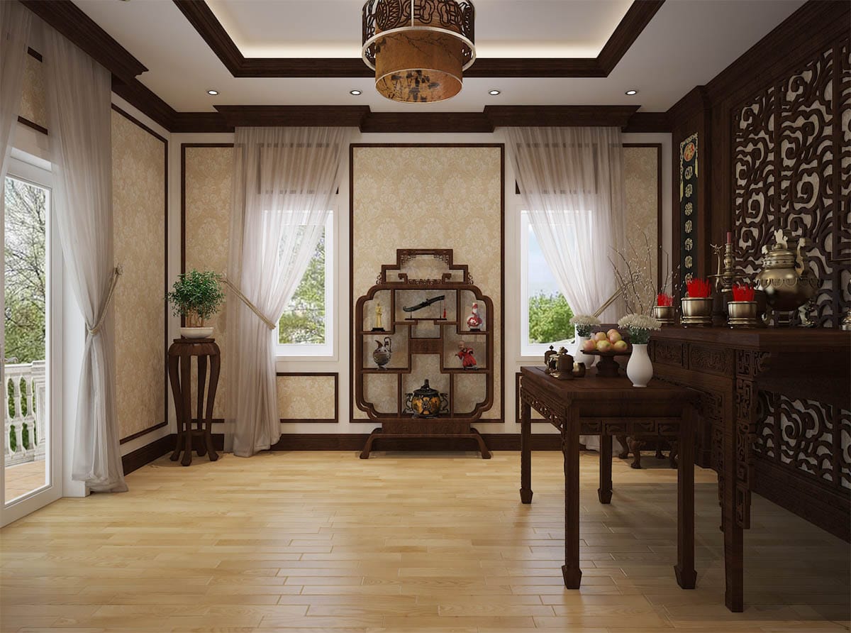 Thu hút mẫu thiết kế nhà phố 4 tầng tân cổ điển đẹp mắt