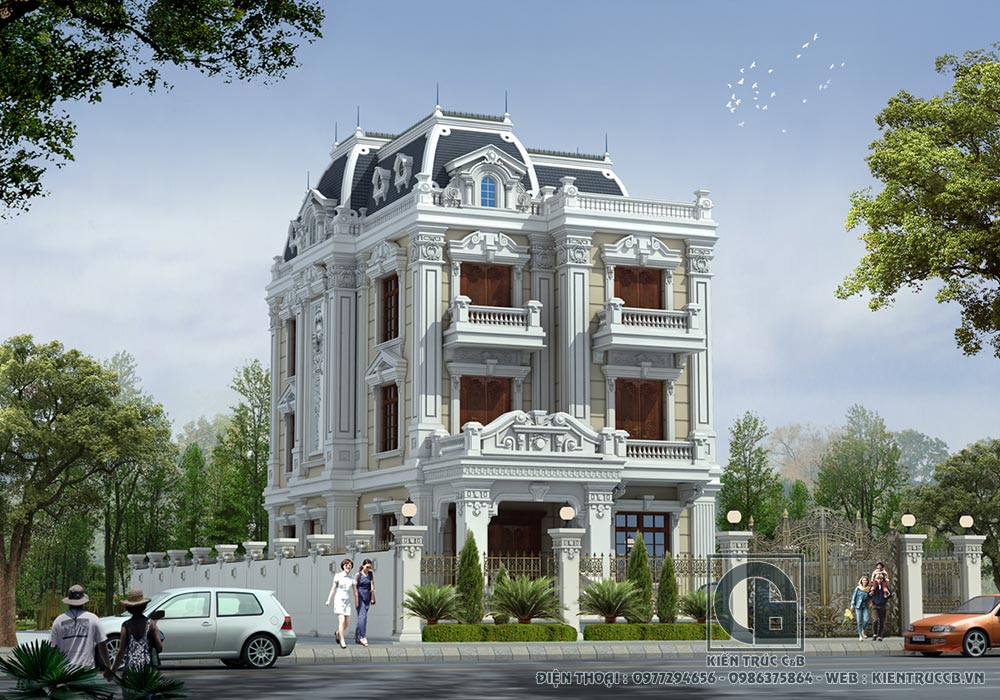 Biệt thự 3 tầng kiểu tân cổ1
