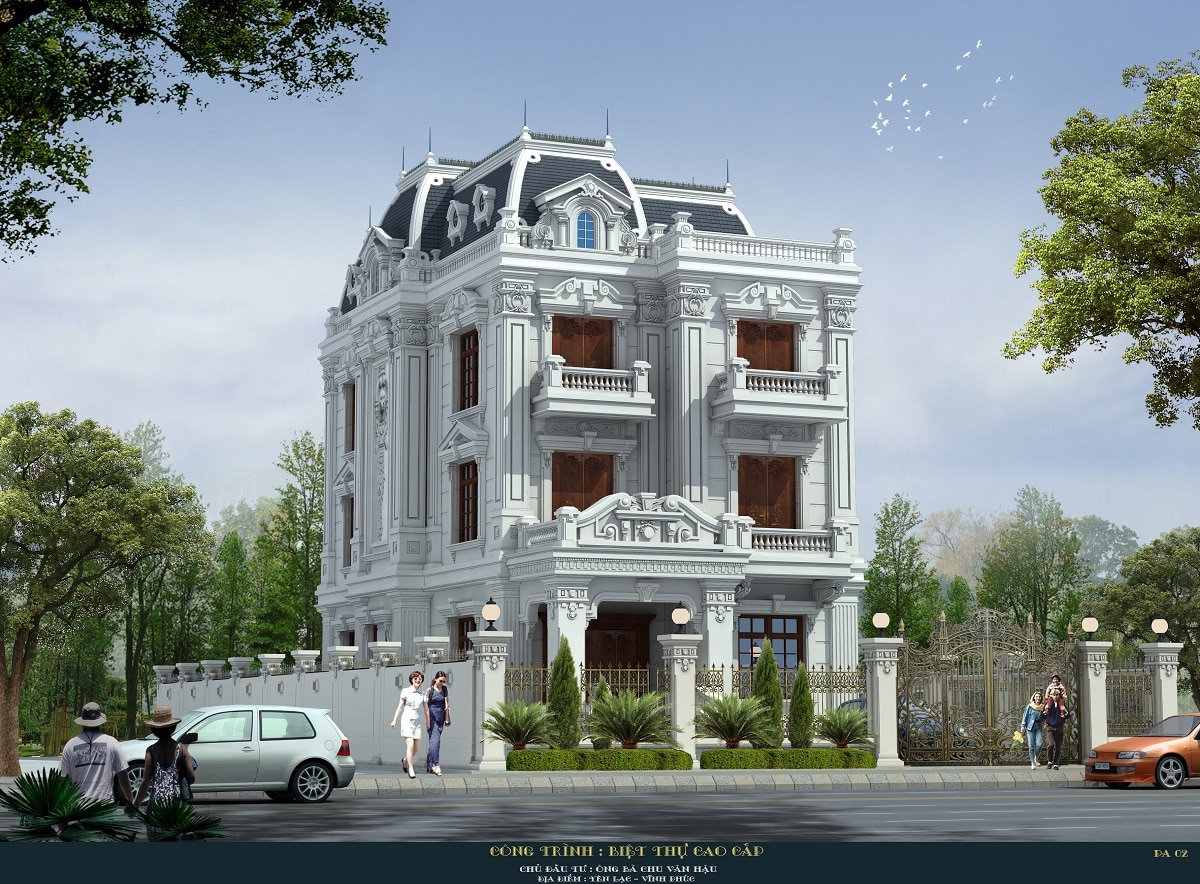 Biệt thự 3 tầng kiểu tân cổ