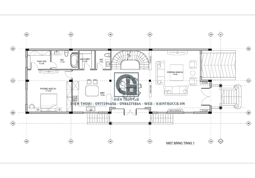 Ấn tượng thiết kế mẫu biệt thự 2 tầng mang phong cách Pháp