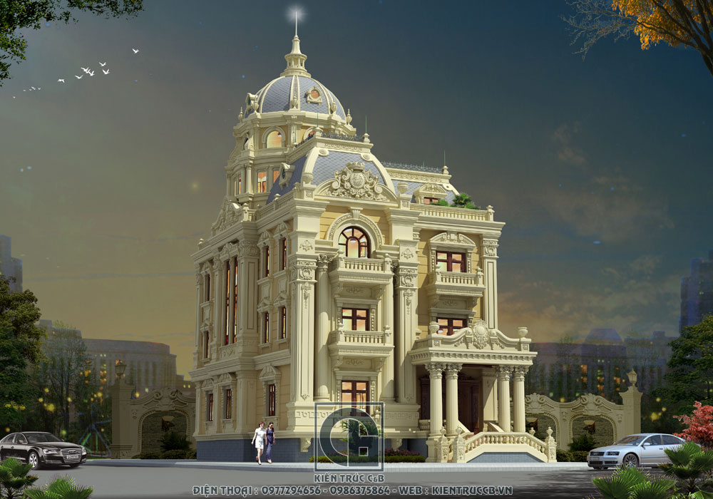 Thiết kế lâu đài đẹp phong cách cổ điển 