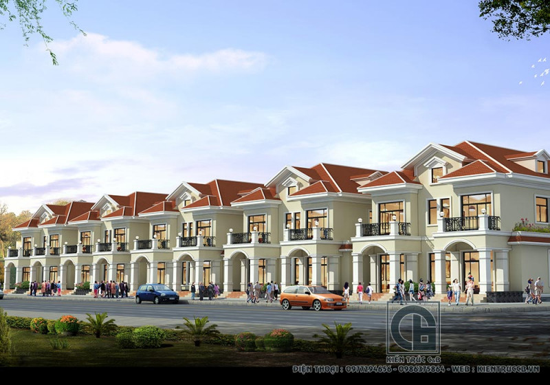 Biệt thự 2 tầng mái Thái 12