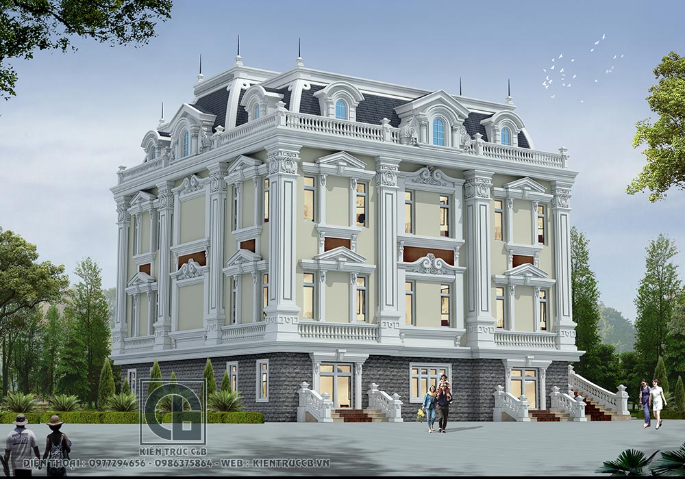 Mê mẩn mẫu biệt thự tân cổ điển phong cách Pháp cổ kính