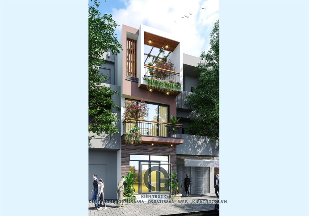 nhà phố 3 tầng hiện đại