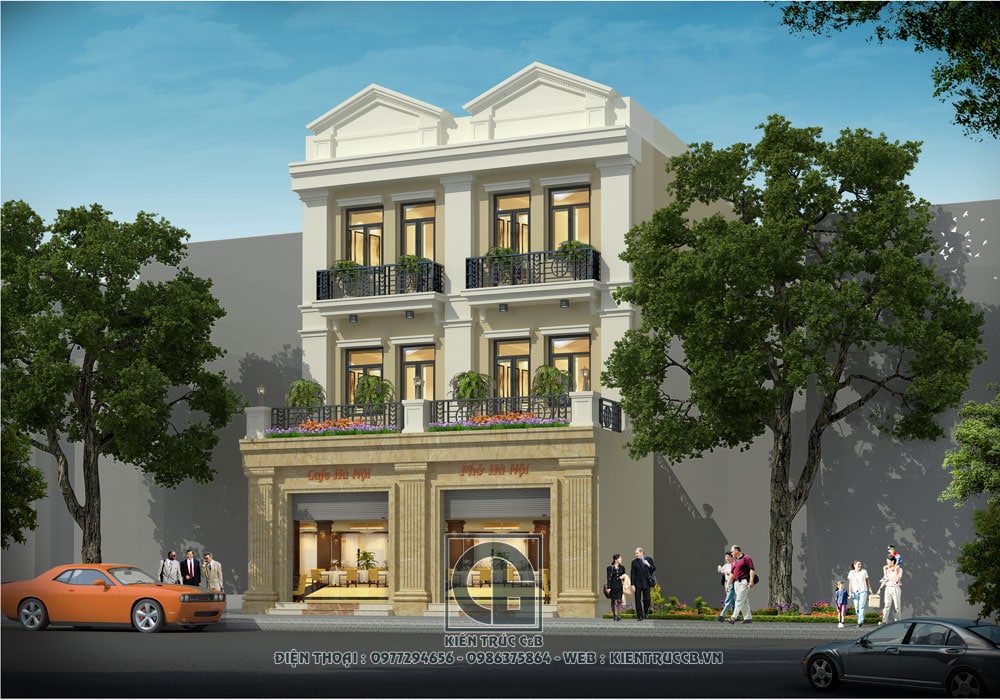 Thiết kế nhà phố tân cổ điển đẹp