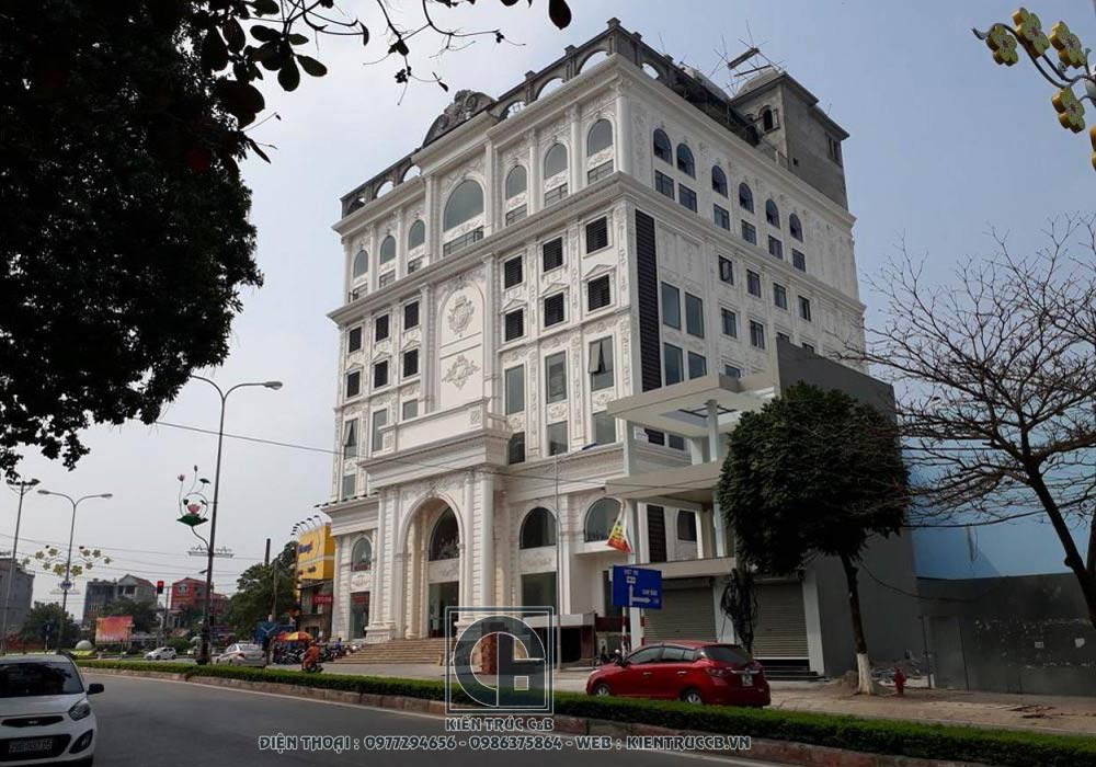 mẫu thiết kế lâu đài tân cổ điển trên tầng thượng