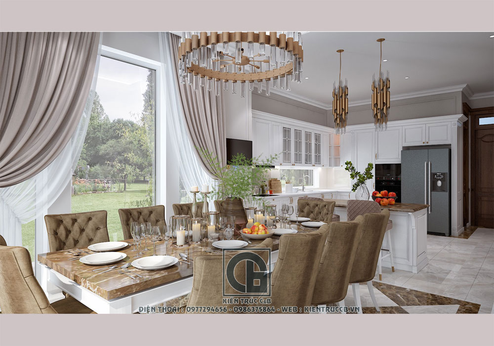 Mẫu thiết kế nội thất phòng bếp hiện đại 