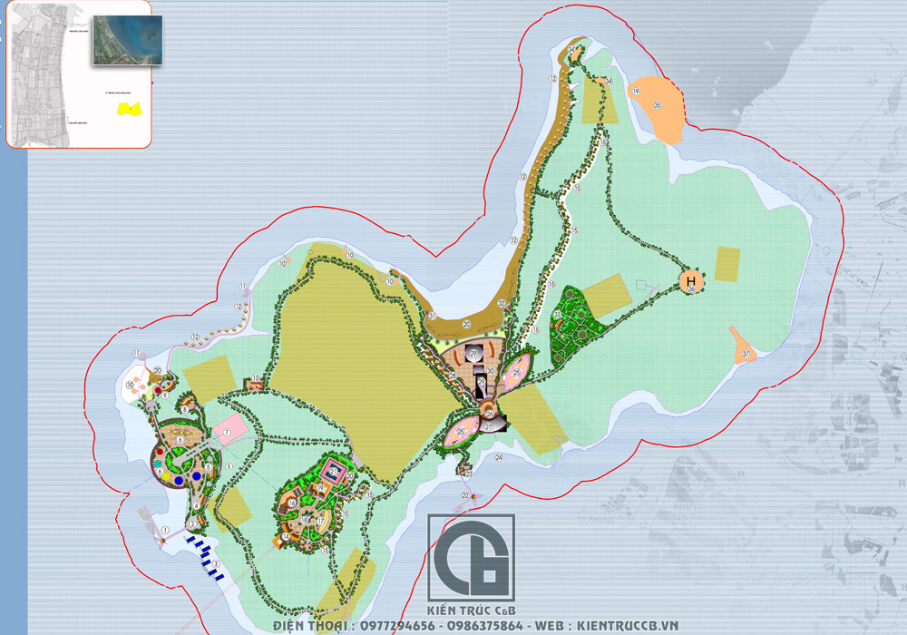 Quy hoạch cảnh quan đảo Song Ngư 2