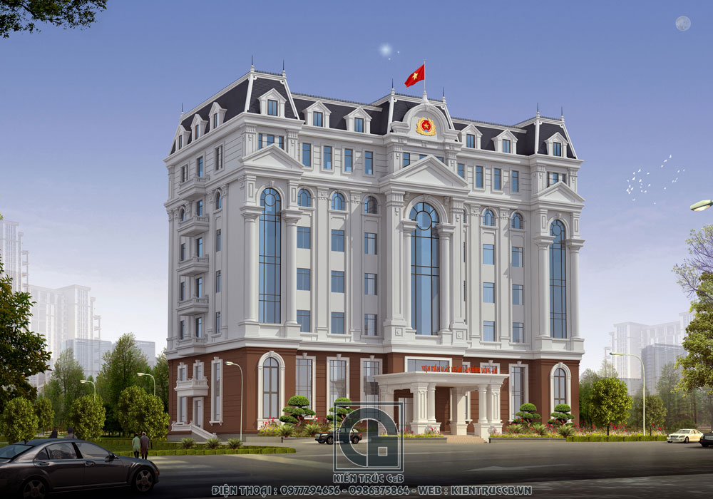 Vẻ đẹp cổ kính và sang trọng trong mẫu kiến trúc văn phòng