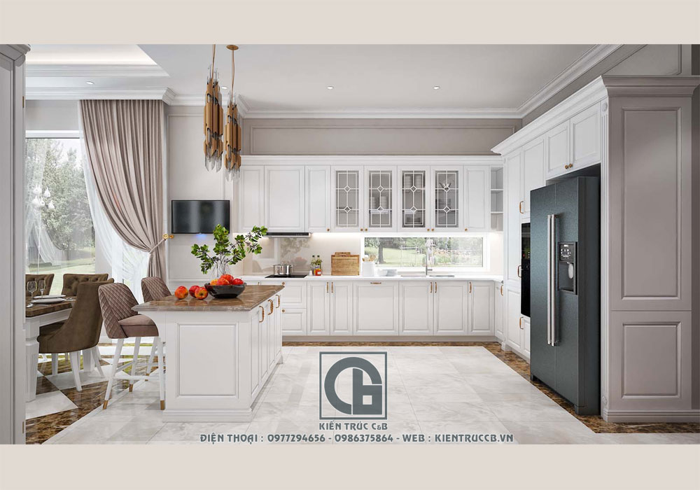 Mẫu thiết kế nội thất phòng bếp hiện đại 
