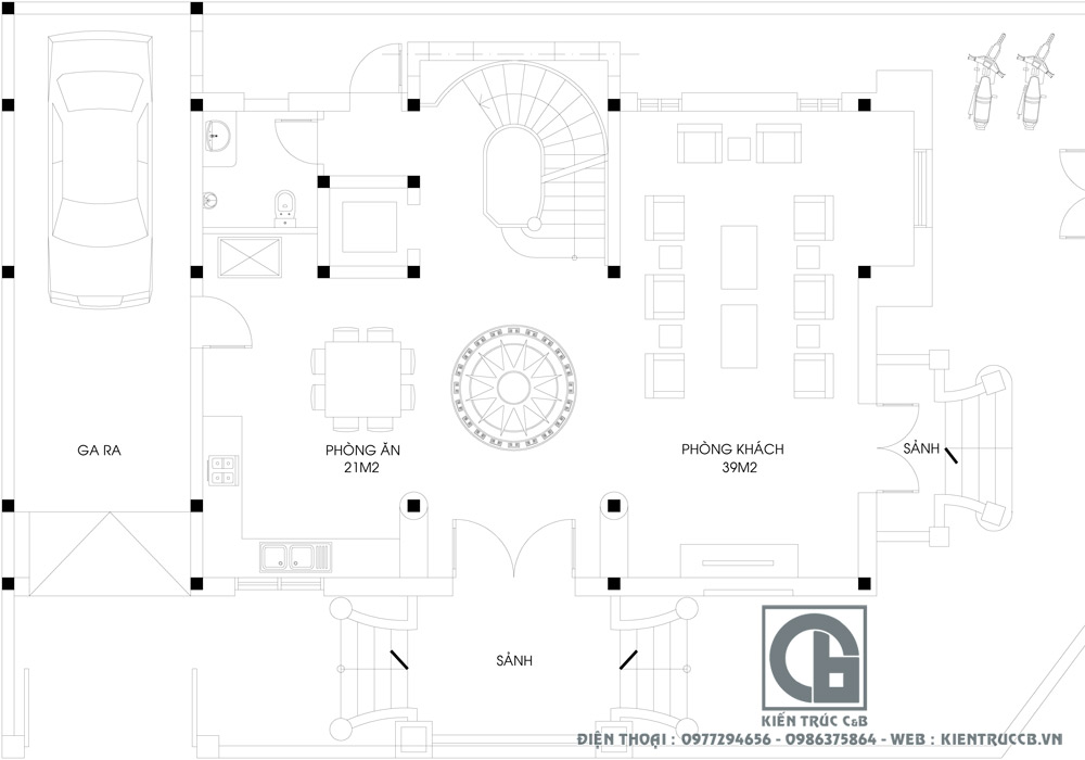Biệt thự tân cổ 3 tầng mái Thái – Nét đẹp tinh tế và quý phái