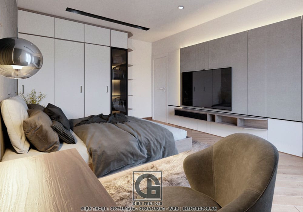 Ấn tượng với mẫu nội thất hiện đại cho phòng ngủ Master
