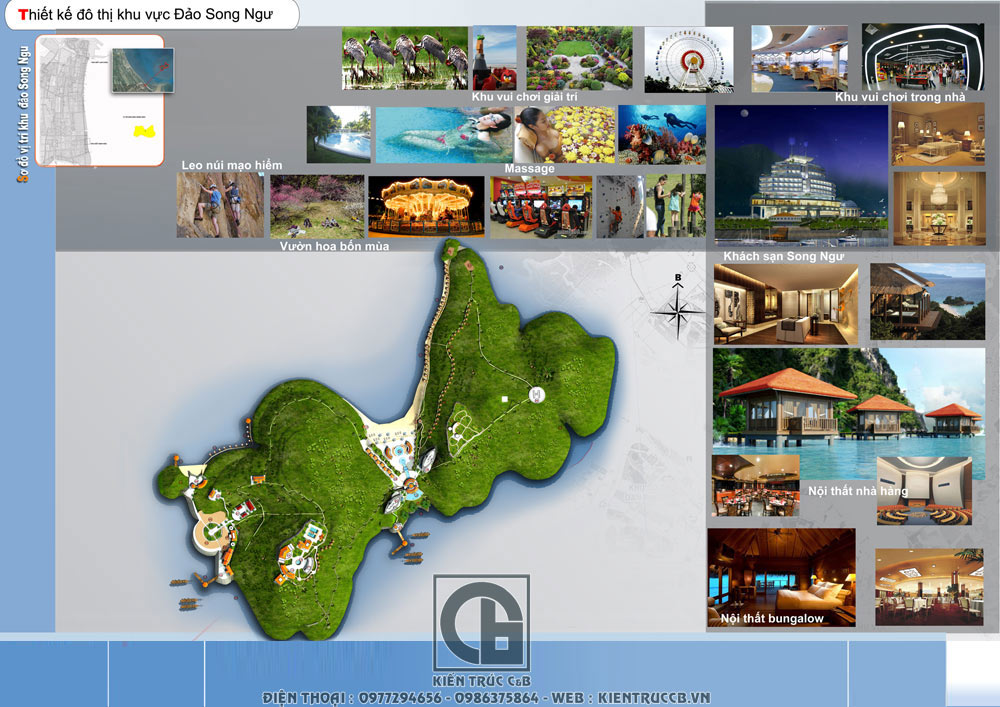 Phương án quy hoạch cảnh quan đảo Song Ngư