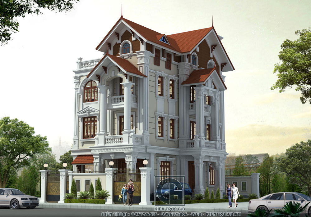 Thiết kế biệt thự vườn 4 tầng hiện đại đẹp tại Quảng Ninh