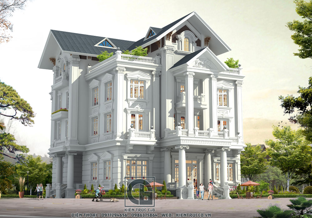 Mẫu thiết kế biệt thự 4 tầng đẹp nhất Việt Nam của Kiến Trúc Á Đông