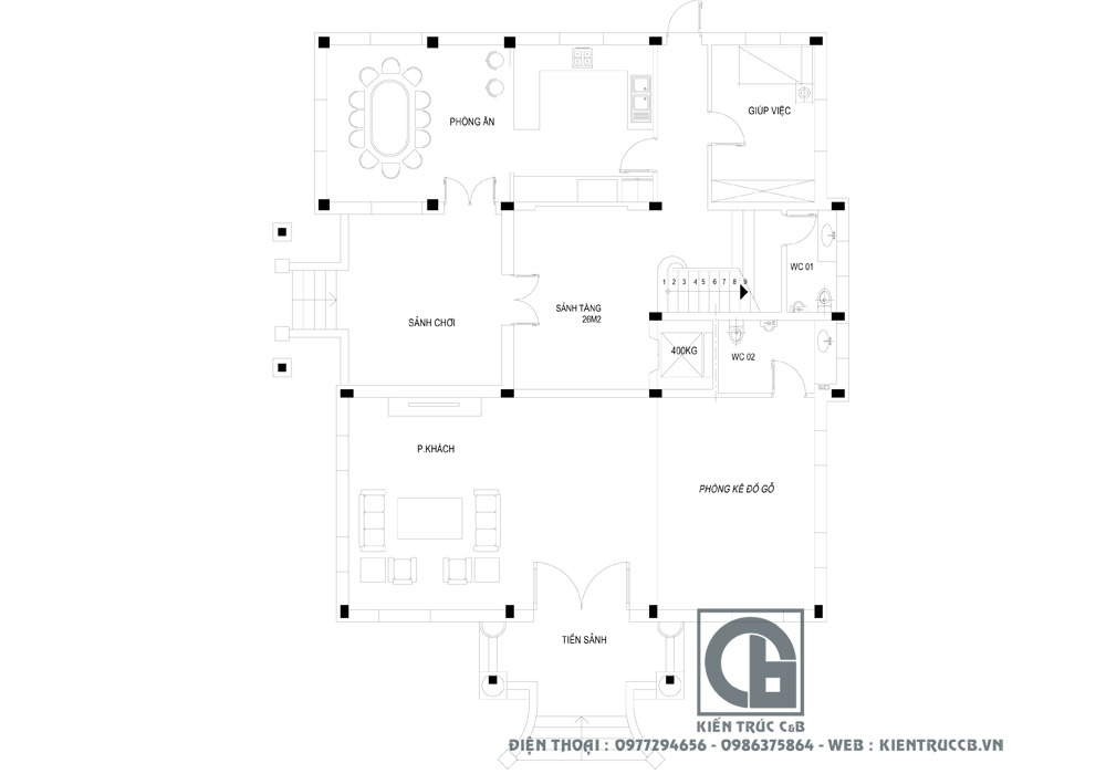 Tinh hoa kiến trúc tân cổ trong mẫu biệt thự 4 tầng mái Thái