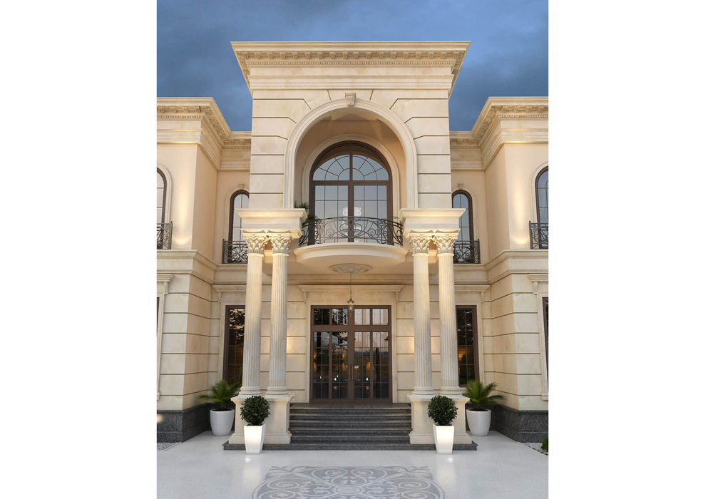 Cung điện tại Quatar được thiết kế theo phong cách kiến trúc biệt thự tân cổ điển