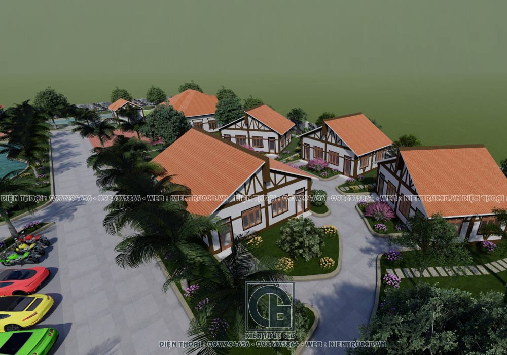 Thiết kế quy hoạch khu nghỉ dưỡng Bungalow resort - Kientruccb.vn