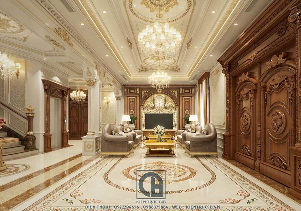 Nội thất tân cổ điển nhà anh Tiến