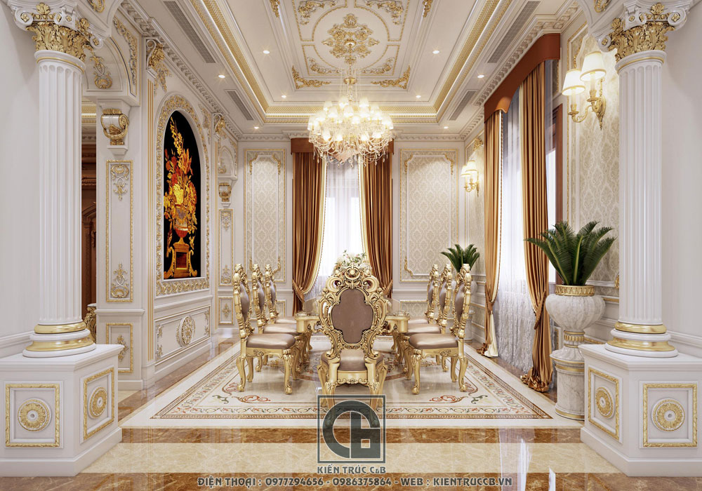 Nội thất tân cổ điển nhà anh Tiến