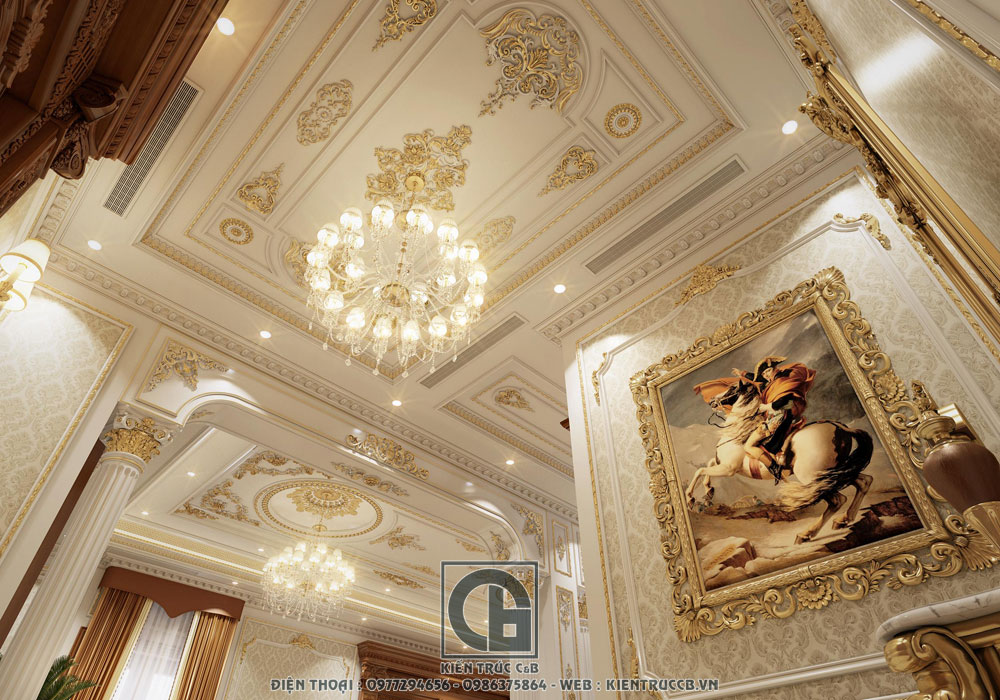 Nội thất tân cổ điển nhà anh Tiến