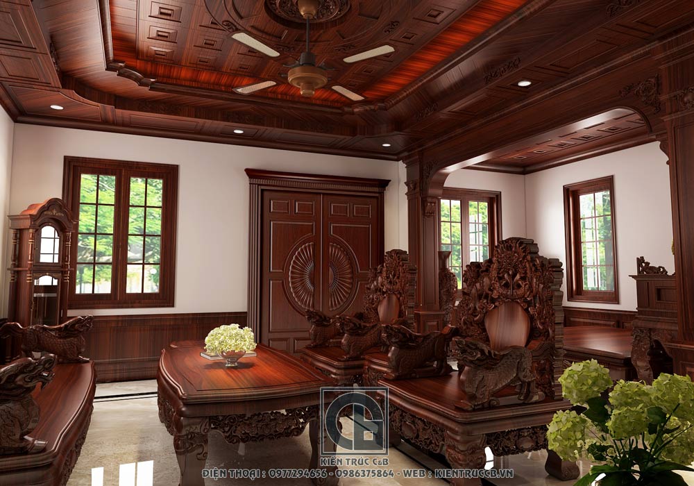 Mẫu nội thất biệt thự tân cổ điển kết hợp hiện đại