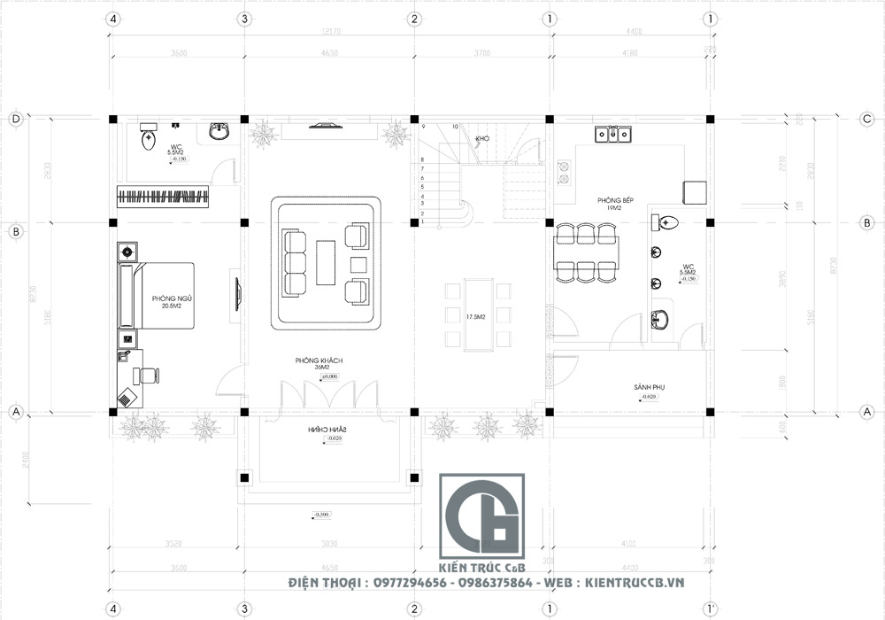 Mẫu thiết kế biệt thự 2 tầng mái Thái đẹp