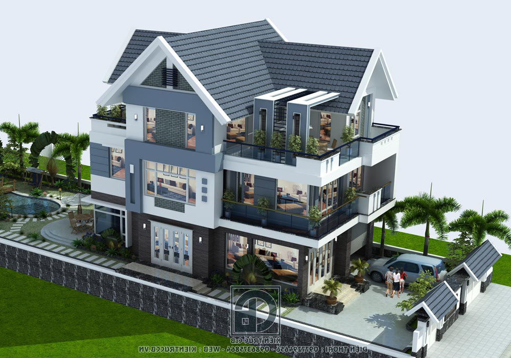 Cảnh quan mẫu biệt thự hiện đại 