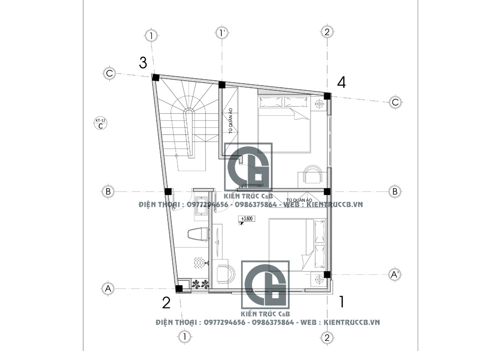 mẫu thiết kế nhà ống mặt tiền 5m