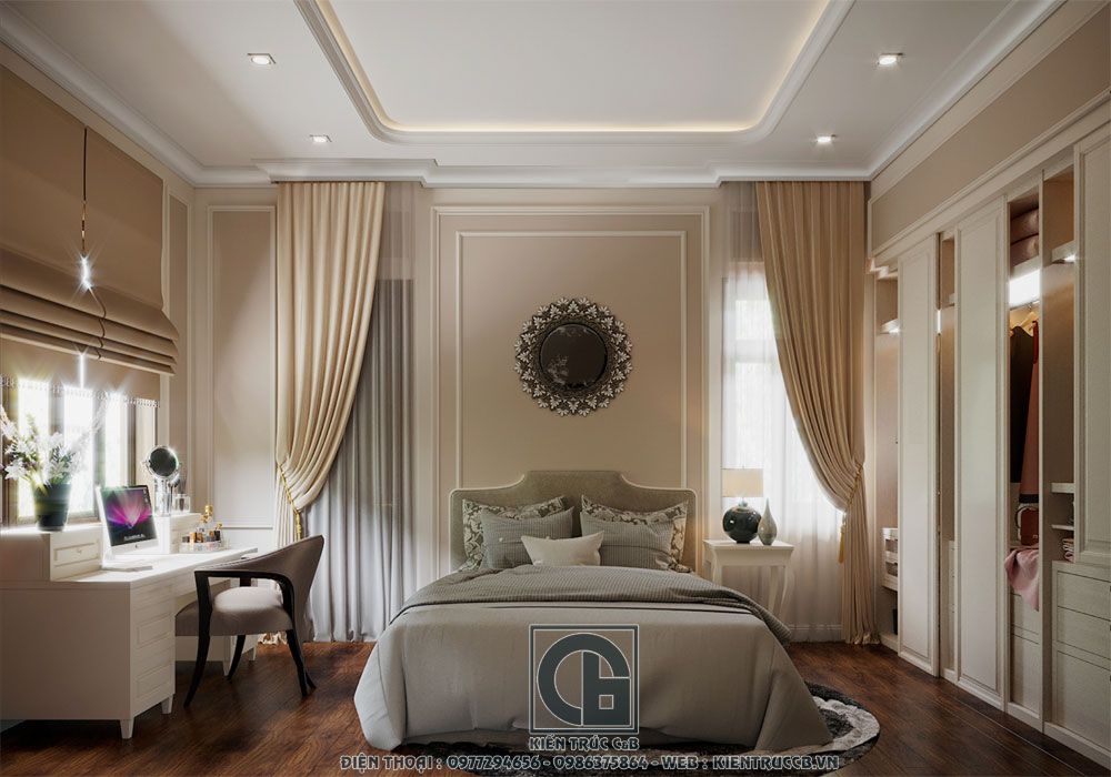 mẫu thiết kế nội thất tân cổ điển cho biệt thự