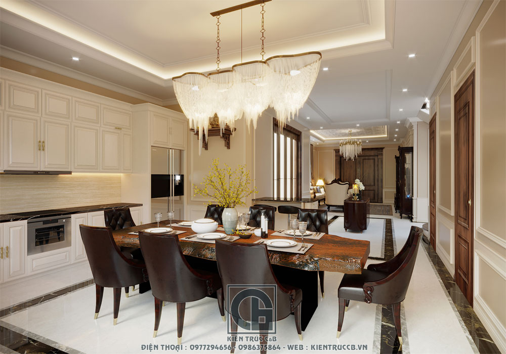 mẫu thiết kế nội thất tân cổ điển cho biệt thự