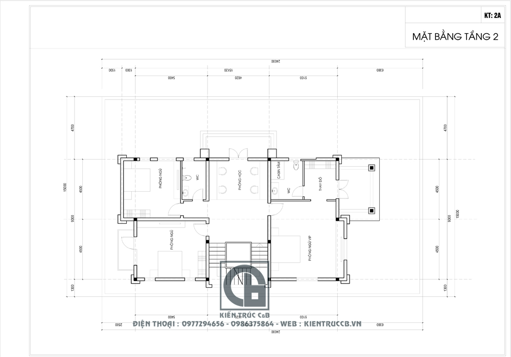 Thiết kế biệt thự mái Thái 2 tầng 1 tum