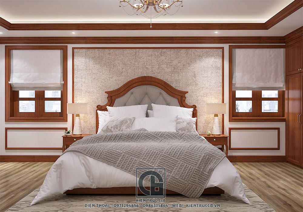 mẫu thiết kế nội thất tân cổ điển biệt thự chú Sang