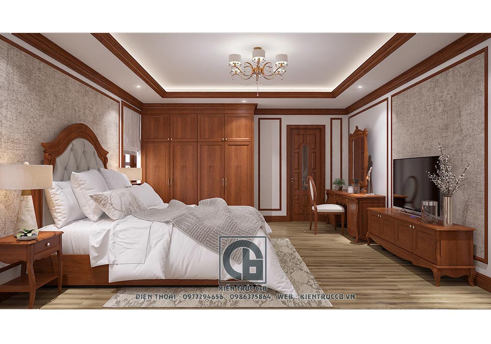 mẫu thiết kế nội thất tân cổ điển biệt thự chú Sang