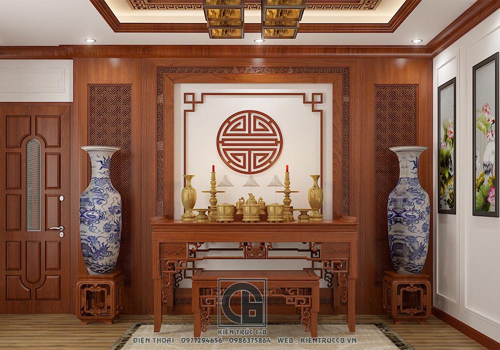 mẫu thiết kế nội thất tân cổ điển biệt thự chú Sang