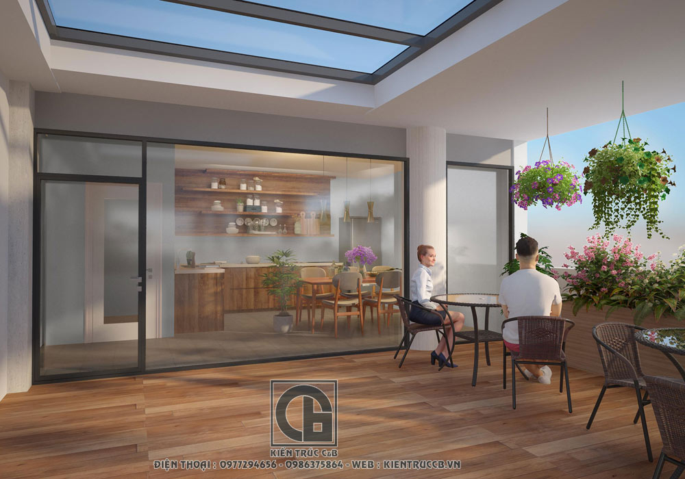 thiết kế nội thất quán cà phê hiện đại