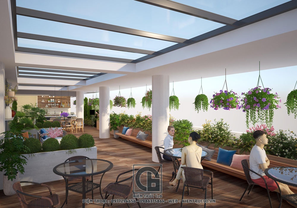 thiết kế nội thất quán cà phê hiện đại