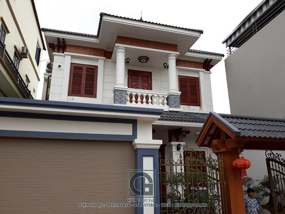 tiến độ thiết kế mẫu biệt thự 2 tầng mái Thái