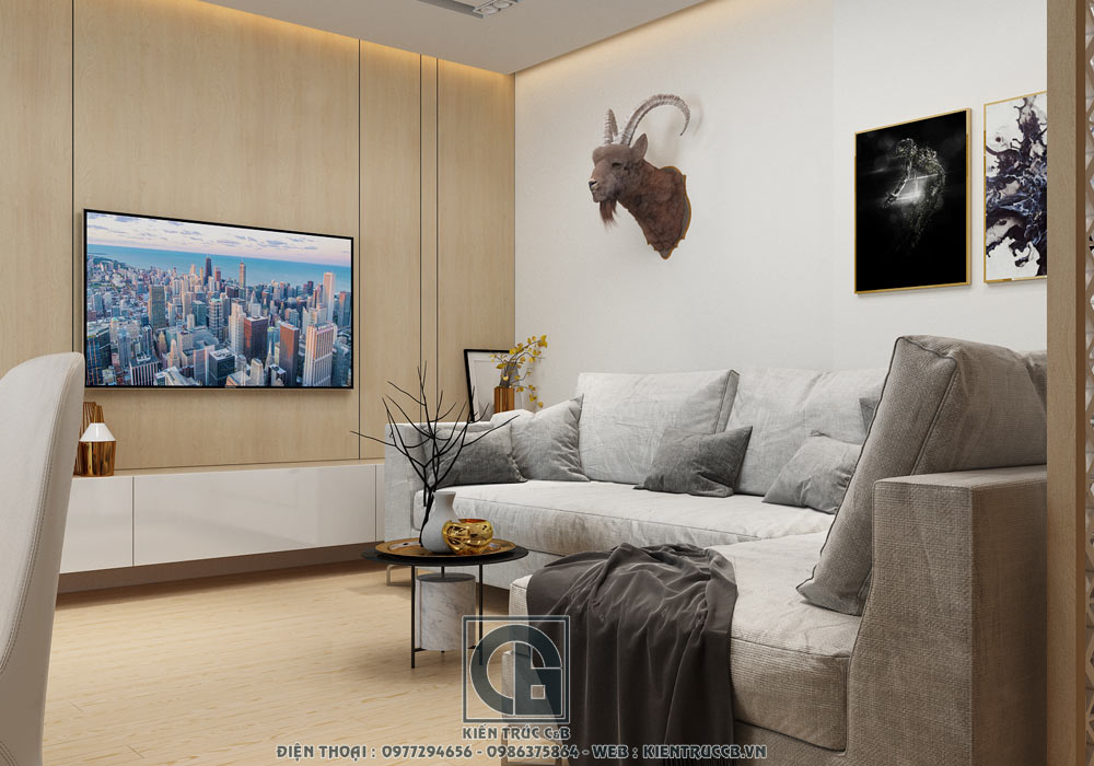 Mẫu nội thất chung cư đẹp hiện đại 70m2