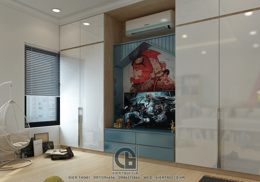 thiết kế nội thất căn hộ chung cư louis